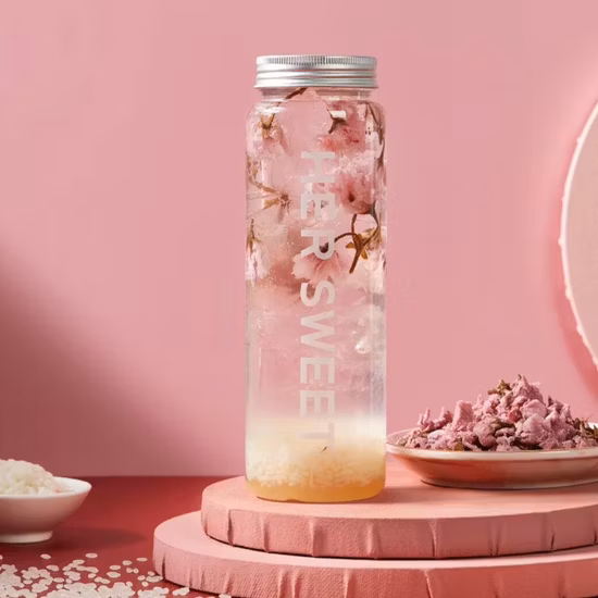 Bouteilles en plastique de thé au lait 350 ml 500 ml pour jus Boba