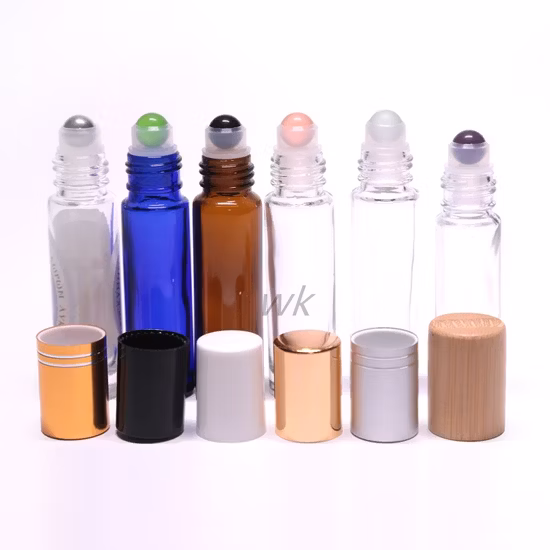 10 % de réduction sur une bouteille en verre d'huile essentielle d'ambre de 10 ml avec bille en verre et bouchon à vis