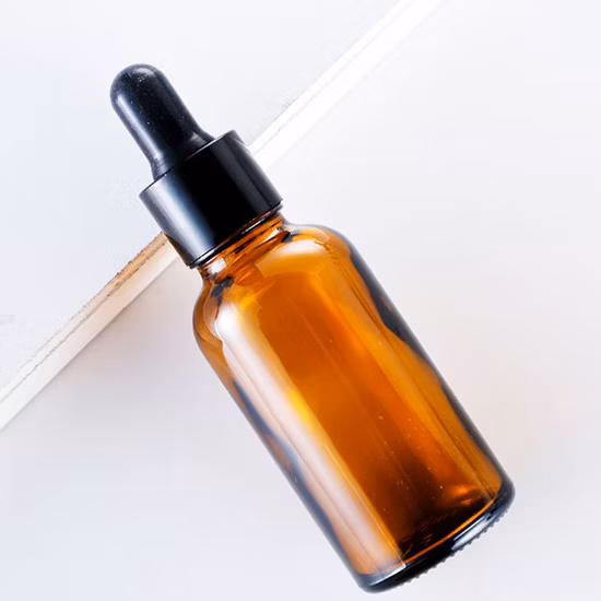 Flacon compte-gouttes d'huile essentielle en verre en forme de boule de haute qualité personnalisé de 30 ml, bouteille de lotion de fond de teint liquide de 1 oz distribue une bouteille d'essence