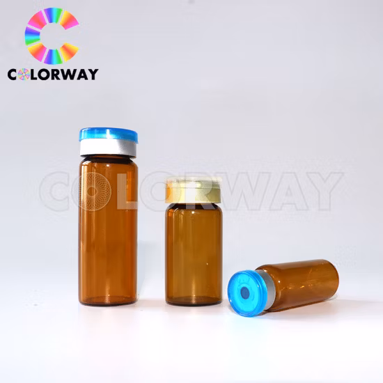 Flacons d'ampoule de bouteilles ambres médicales en verre de taille standard ISO 2ml tubulaires