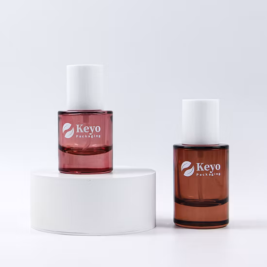 Bouteille vide populaire de fond de teint liquide cosmétique de pompe en verre carrée de 20 ml 30 ml 50 ml 150 ml avec capuchon