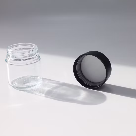 Pot en verre résistant aux enfants de 70 ml, 90 ml, 110 ml, 180 ml, avec couvercle à l'épreuve des enfants, pour capsule, vente en gros